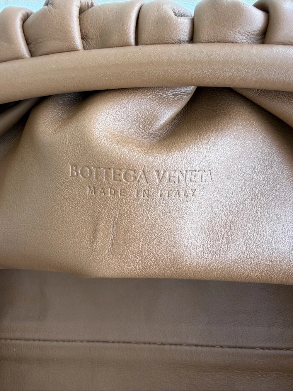 Bottega Veneta Large Pouch Camel/Brown Leather Bag